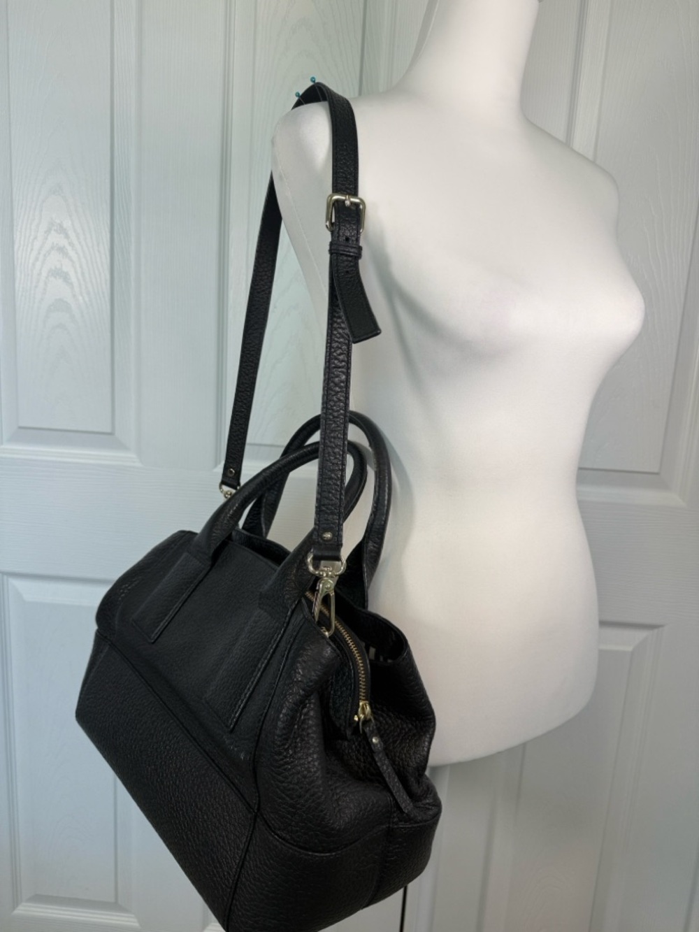 kate spade Southport Sloan Black Pebbled Leather Satchel - Picture 5 of 14